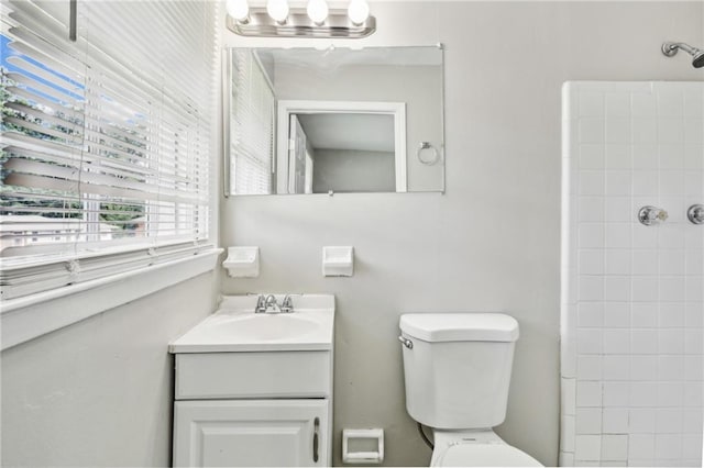 bathroom with toilet and vanity