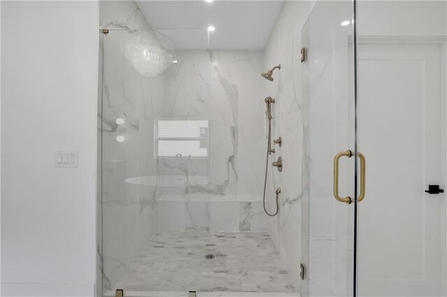 380 Hillcrest View Dr, Suwanee, GA 30024 - full bath featuring a marble finish shower and recessed lighting