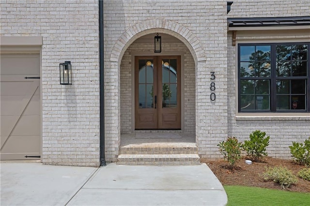 380 Hillcrest View Dr, Suwanee, GA 30024 - doorway to property with brick siding and french doors