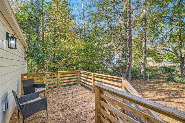 view of wooden deck