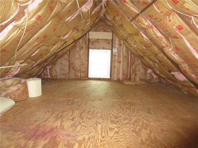 view of attic