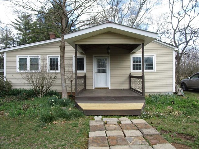 view of rear view of property