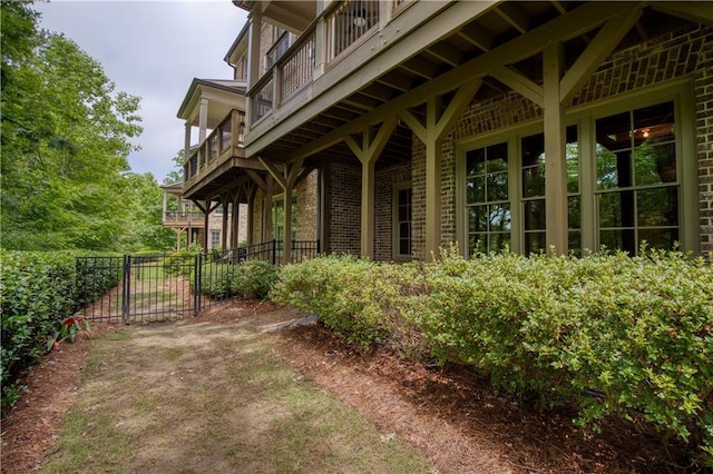 385 Windy Pines Trl, Roswell, GA 30075 - view of yard featuring a balcony