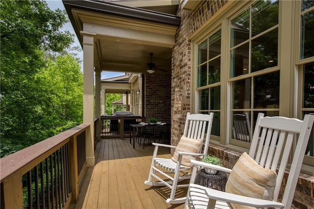 385 Windy Pines Trl, Roswell, GA 30075 - wooden deck with ceiling fan