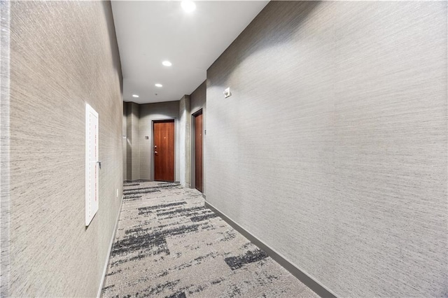 400 W Peachtree St NW Unit 3614, Atlanta, GA 30308 - hall with recessed lighting and carpet floors