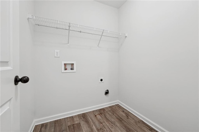56 Sugar Leaf Ln, Jefferson, GA 30549 - laundry room featuring hookup for an electric dryer, hookup for a washing machine, and wood finished floors