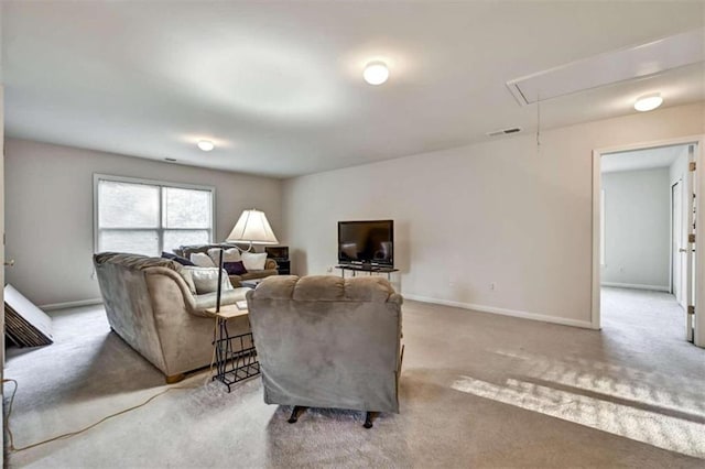 view of carpeted living room