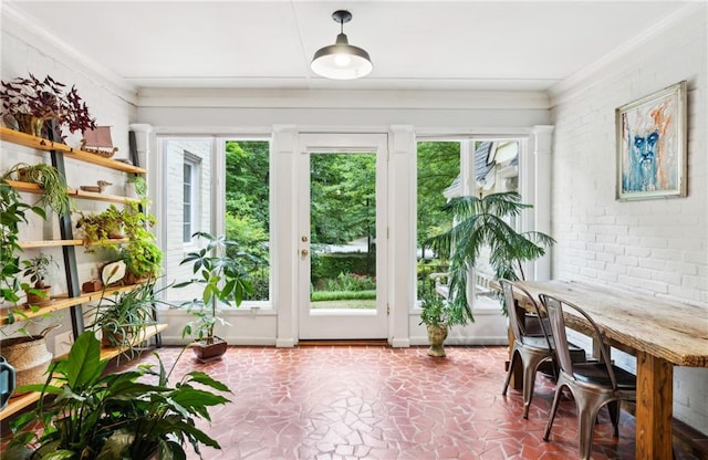 sunroom with a wealth of natural light