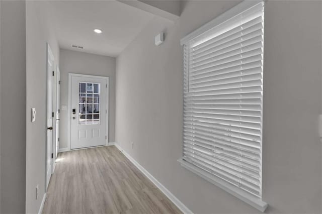 2766 Aralynn Way, College Park, GA 30337 - hall featuring wood finished floors, baseboards, and recessed lighting