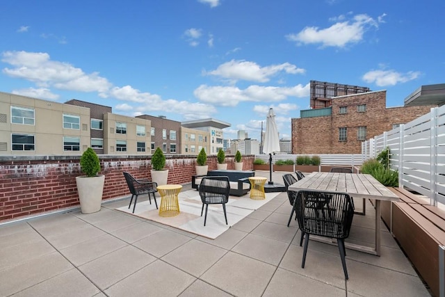 view of patio / terrace featuring outdoor dining area