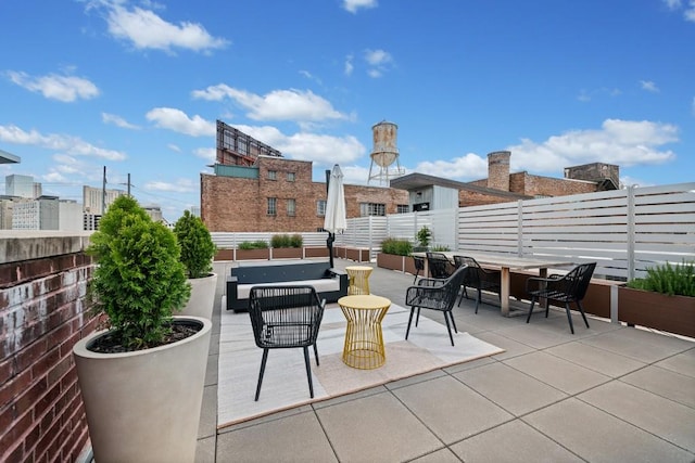 view of patio / terrace with an outdoor hangout area