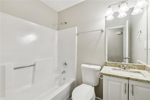 2920 Cushing Ct, Jonesboro, GA 30236 - bathroom featuring vanity, toilet, and shower / tub combination