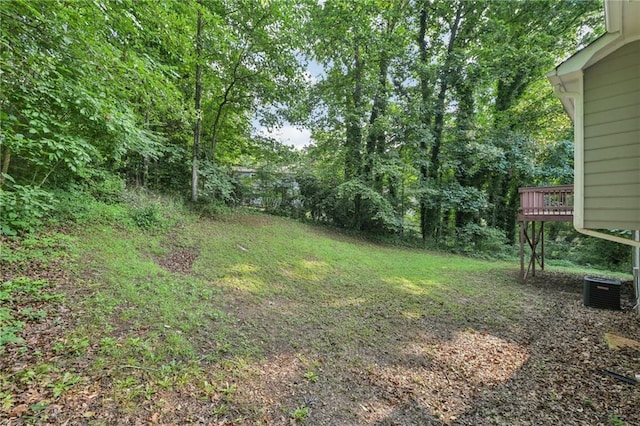 2920 Cushing Ct, Jonesboro, GA 30236 - view of green lawn featuring a wooden deck