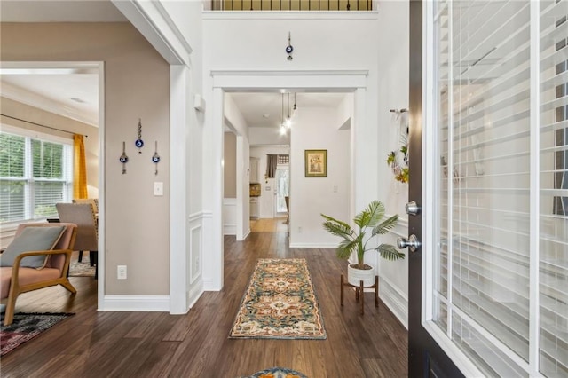 4266 Suwanee Brook Ct, Buford, GA 30518 - foyer featuring wood finished floors and baseboards