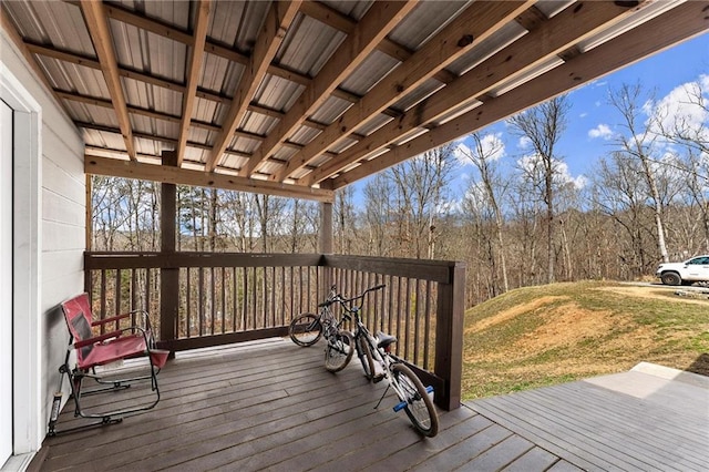 view of wooden deck