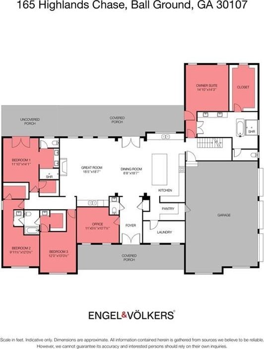 165 Highlands Chase, Ball Ground, GA 30107 - view of floor plan / room layout