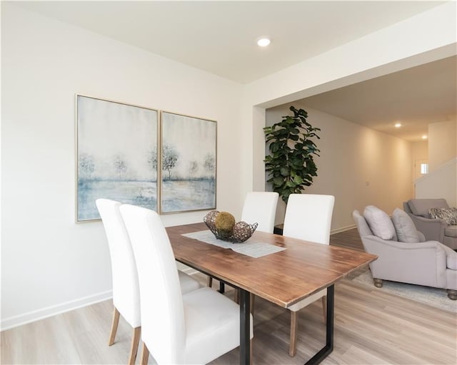 1577 Aiden Way Unit 39, Conyers, GA 30013 - dining area featuring light wood-style flooring, recessed lighting, and baseboards