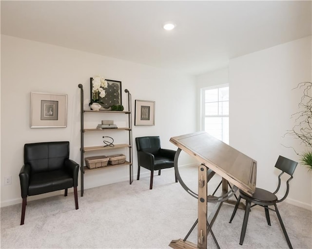 1577 Aiden Way Unit 39, Conyers, GA 30013 - office with light carpet, baseboards, and recessed lighting