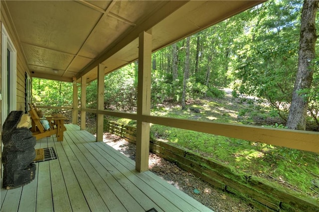 276 Pine Ridge Rd, Ellijay, GA 30536 - view of wooden terrace
