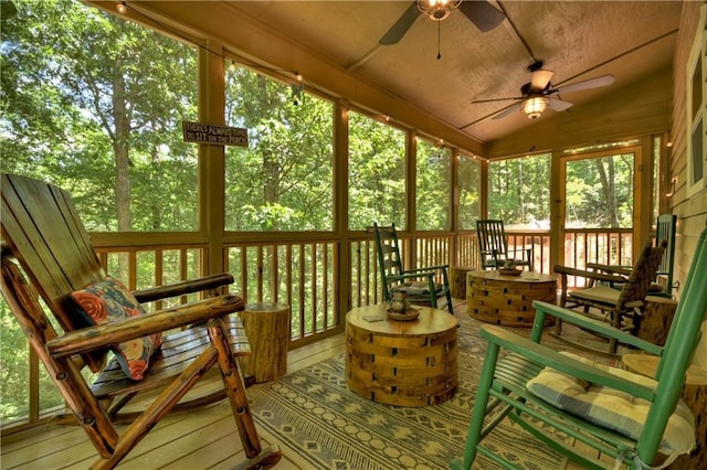 276 Pine Ridge Rd, Ellijay, GA 30536 - sunroom / solarium with ceiling fan and lofted ceiling