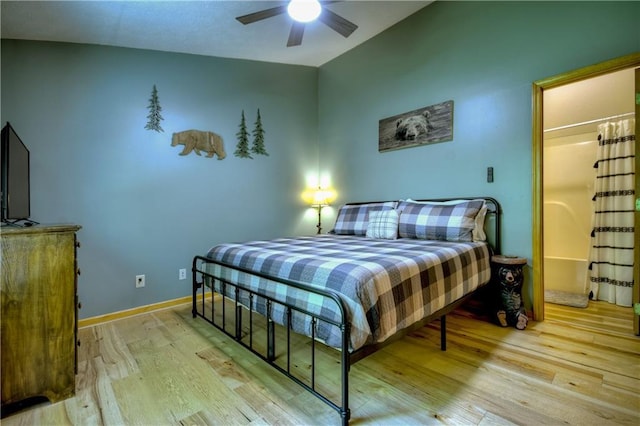 276 Pine Ridge Rd, Ellijay, GA 30536 - bedroom featuring wood finished floors and a ceiling fan