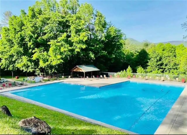 276 Pine Ridge Rd, Ellijay, GA 30536 - view of swimming pool with a gazebo