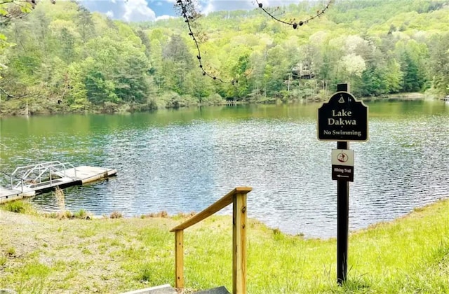 276 Pine Ridge Rd, Ellijay, GA 30536 - dock featuring a view of trees and a water view