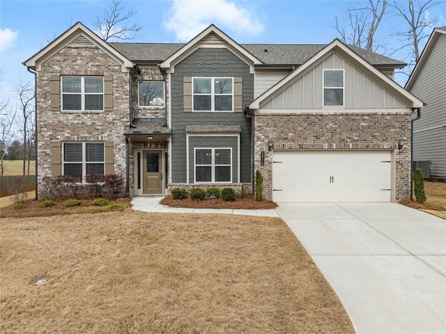 craftsman-style home with a garage