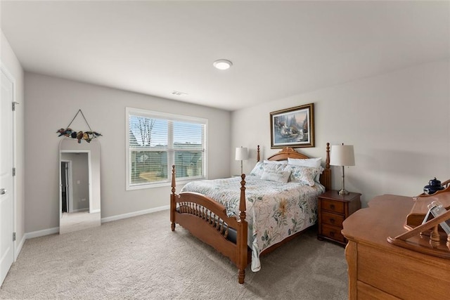 view of carpeted bedroom