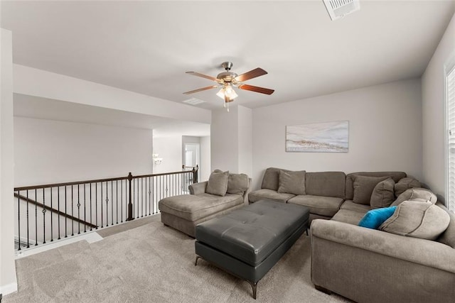 view of carpeted living room