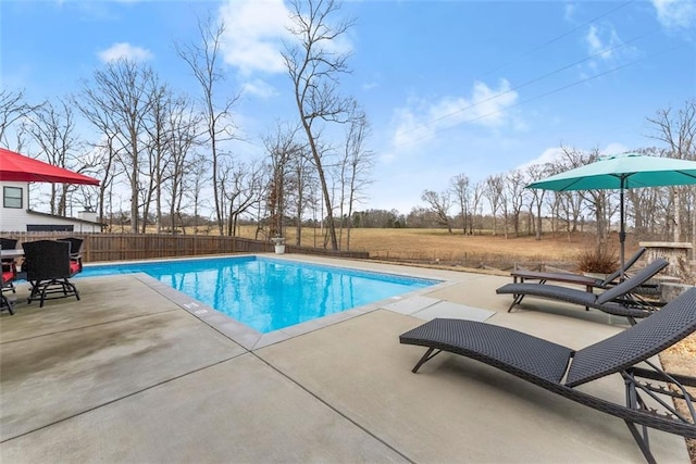 view of pool featuring a patio area