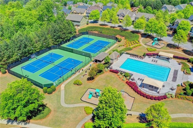 birds eye view of property