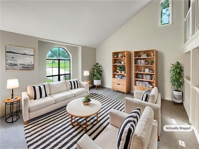 320 Rebecca Lake Way, Fairburn, GA 30213 - living room with high vaulted ceiling