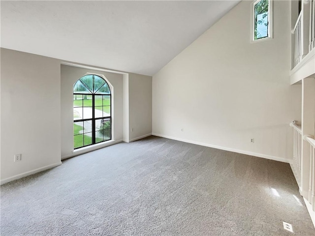 320 Rebecca Lake Way, Fairburn, GA 30213 - carpeted spare room featuring lofted ceiling and baseboards