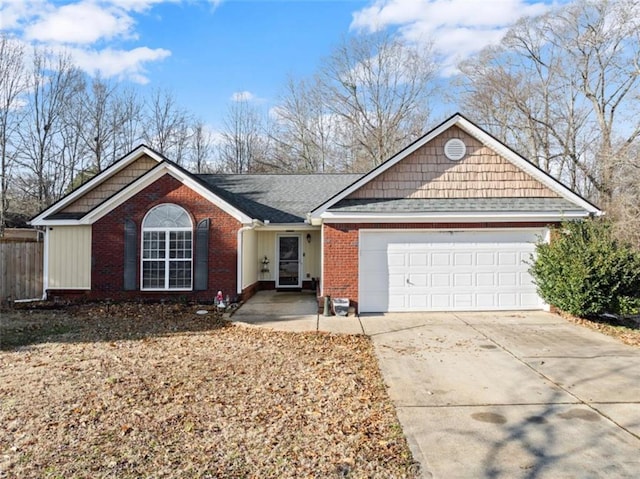 ranch-style house with a garage