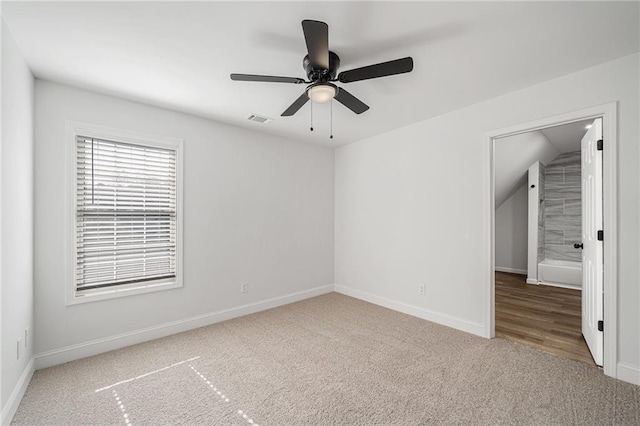 3850 Laurel Dr NW, Acworth, GA 30101 - carpeted empty room featuring a ceiling fan and baseboards