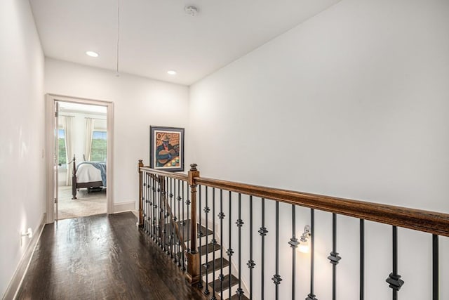 1216 Virginia Ct NE Unit 8, Atlanta, GA 30306 - hall with dark wood finished floors, baseboards, and recessed lighting