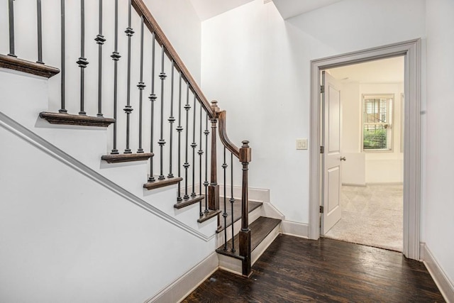 1216 Virginia Ct NE Unit 8, Atlanta, GA 30306 - stairway featuring wood finished floors and baseboards