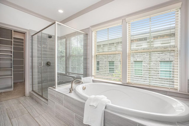 1216 Virginia Ct NE Unit 8, Atlanta, GA 30306 - full bath featuring a bath, a stall shower, and recessed lighting