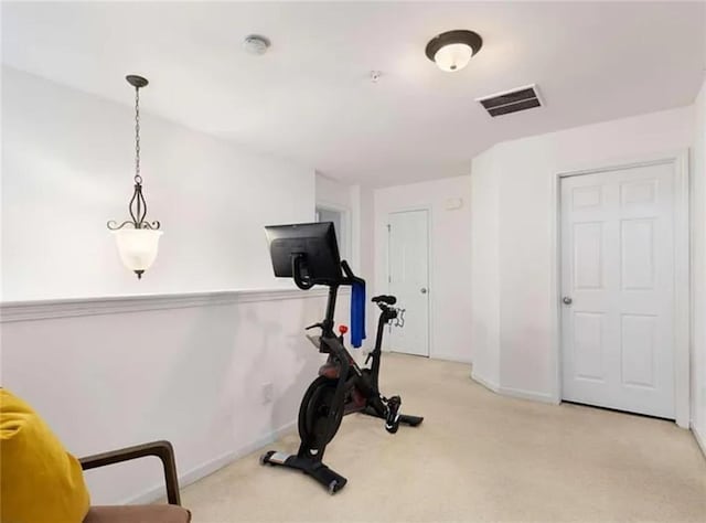 6038 Mayfield Way SE, Mableton, GA 30126 - exercise room featuring light colored carpet and baseboards