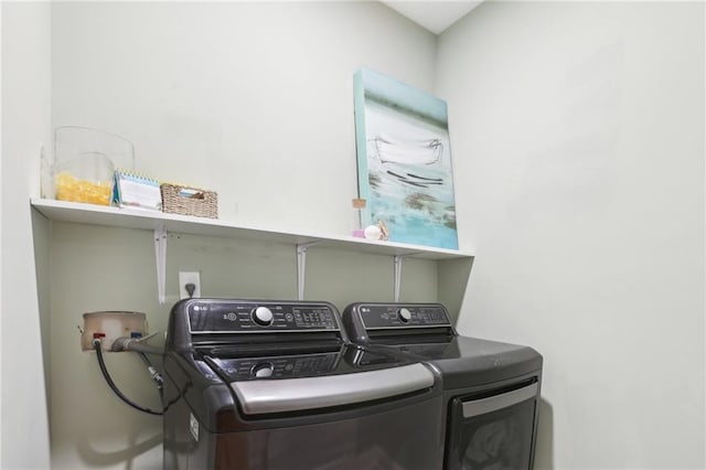 laundry area featuring washer and dryer