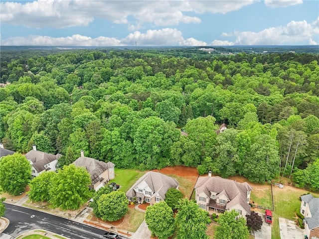 drone / aerial view of a forest