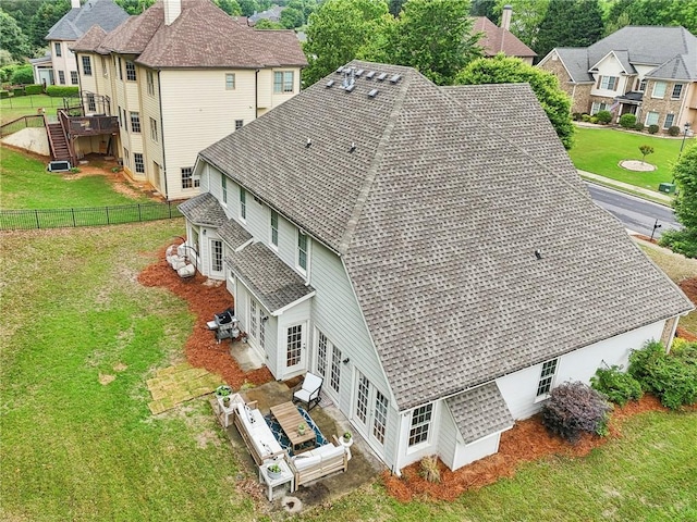 aerial view of residential area