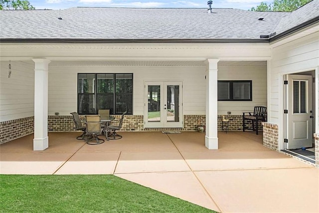 1505 Willis Rd, Barnesville, GA 30204 - view of patio with french doors and outdoor dining space