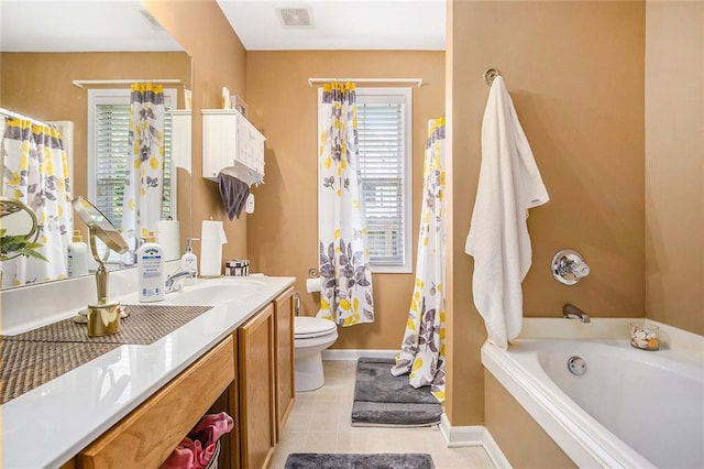 3198 Liberty Commons Dr, Kennesaw, GA 30144 - bathroom featuring vanity, a bath, and tile patterned floors