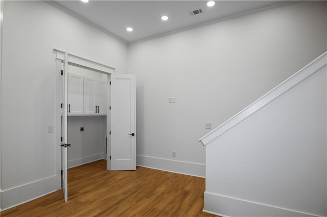 interior space featuring hardwood / wood-style floors