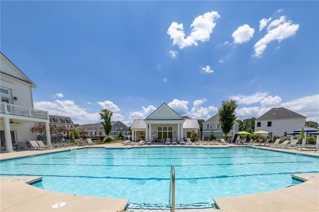 view of pool with a patio