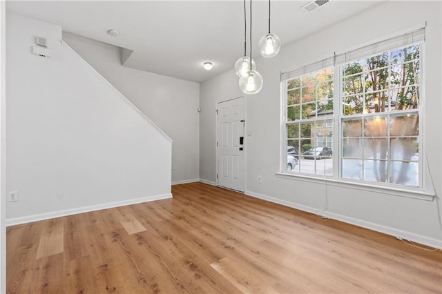 foyer featuring light hardwood / wood-style flooring