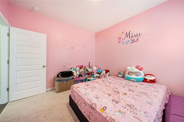 bedroom with carpet floors