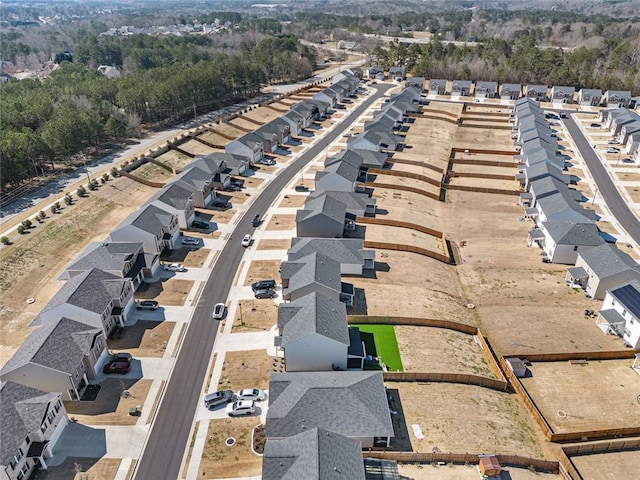 aerial view with a residential view